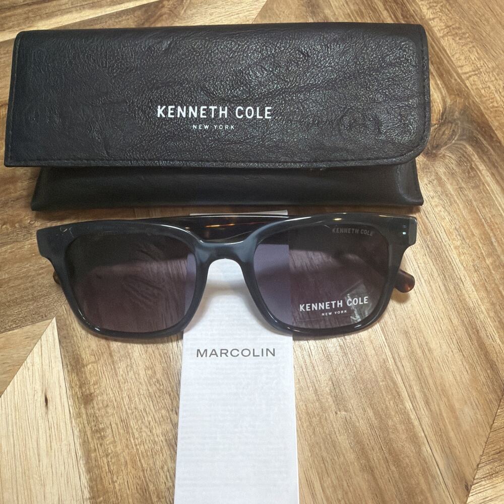 Kenneth Cole Sunglasses, Blue & Tortoise, New With Case